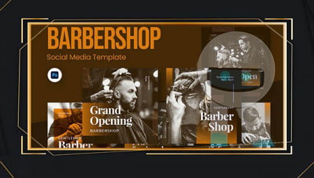 1635789928 barbershop دانلود رایگان قالب اینستاگرام آرایشگاه مردانه